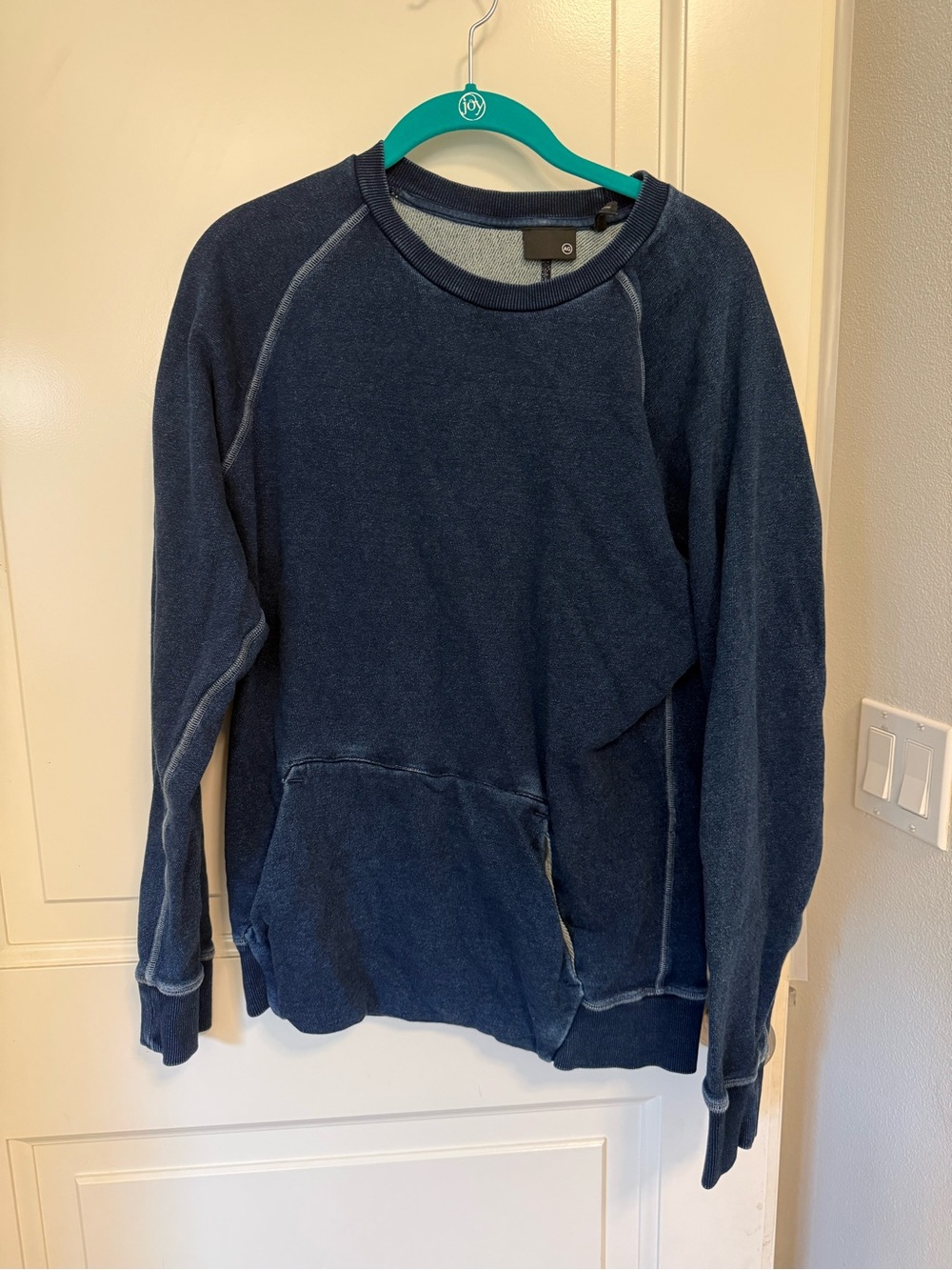 Ag Adriano Goldschmied Men's Dark Navy Crewneck Sweatshirt